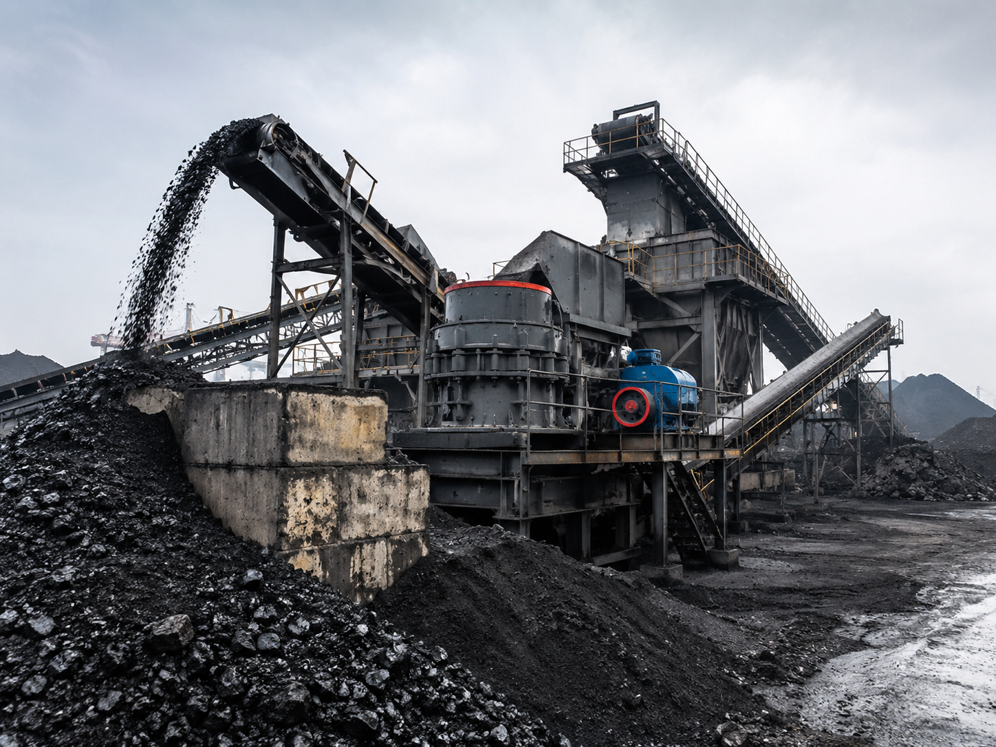 Heavy hammer crusher for coal and coal gangue crushing in coal processing plants