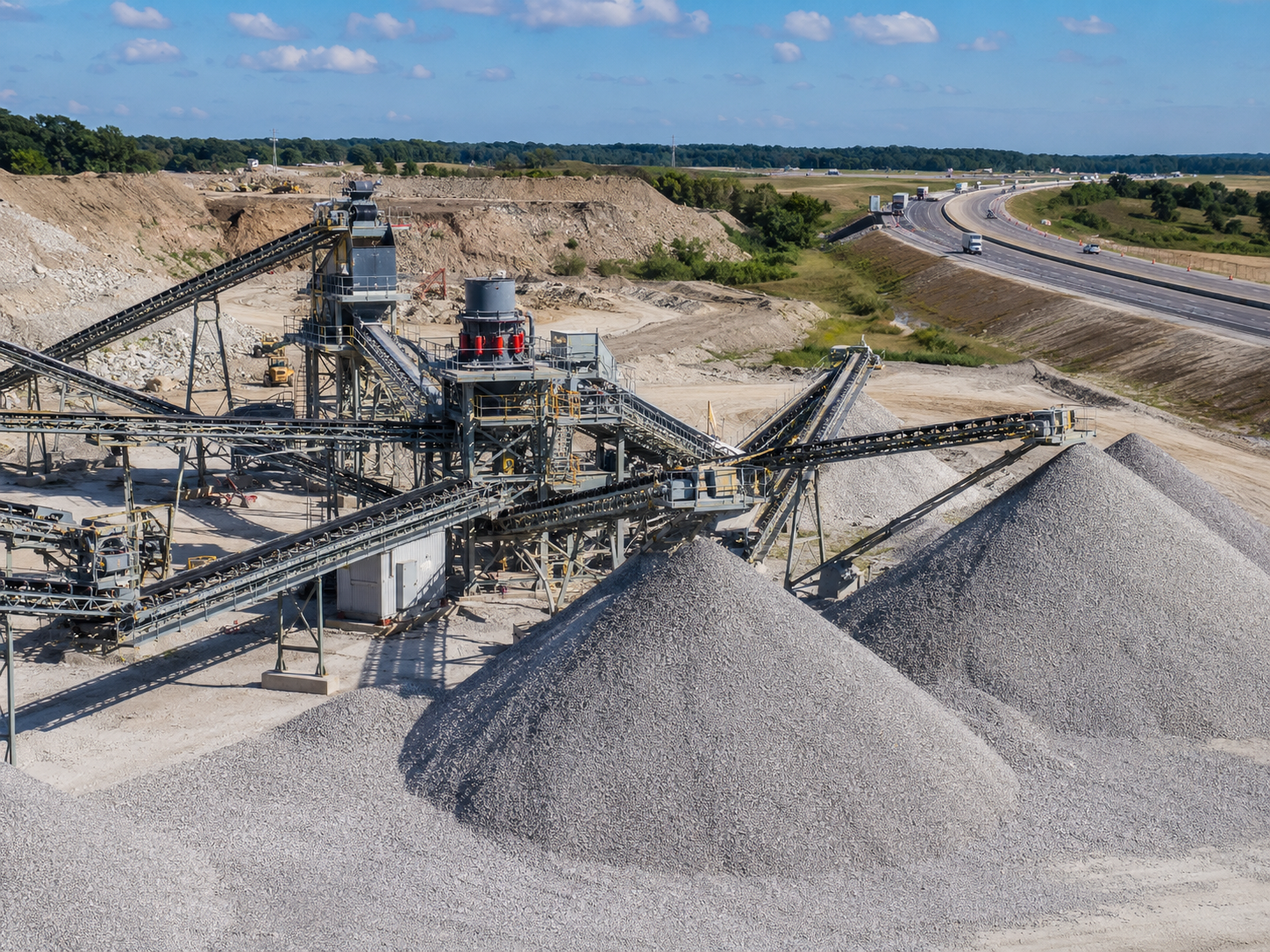 Heavy hammer crusher for highway aggregate production and cubic stone crushing