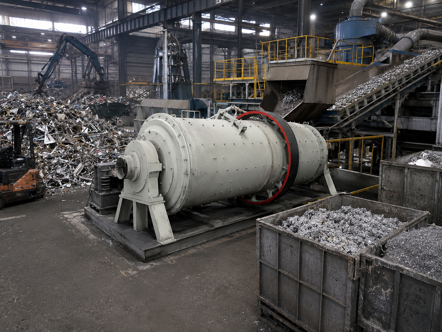 Aluminum ash ball mill for non-ferrous metal recycling, aluminum slag processing, residue grinding, and metal recovery