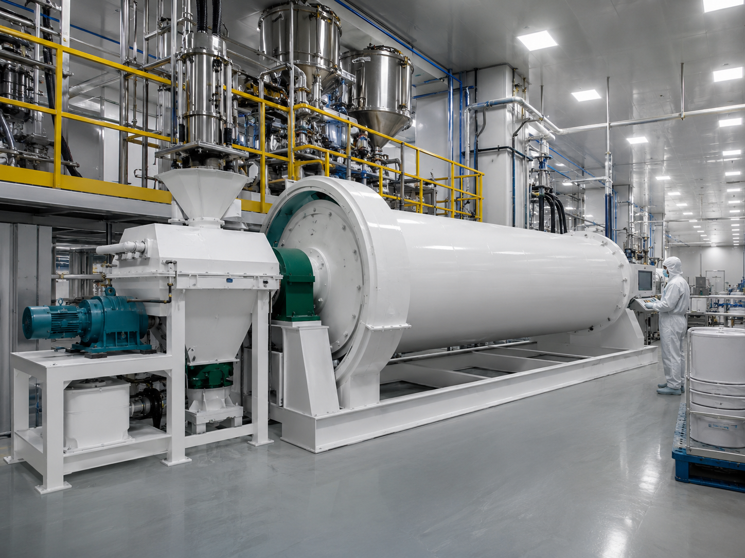 Continuous ceramic ball mill for new materials, electronic ceramics, fine ceramic powder, and advanced material processing