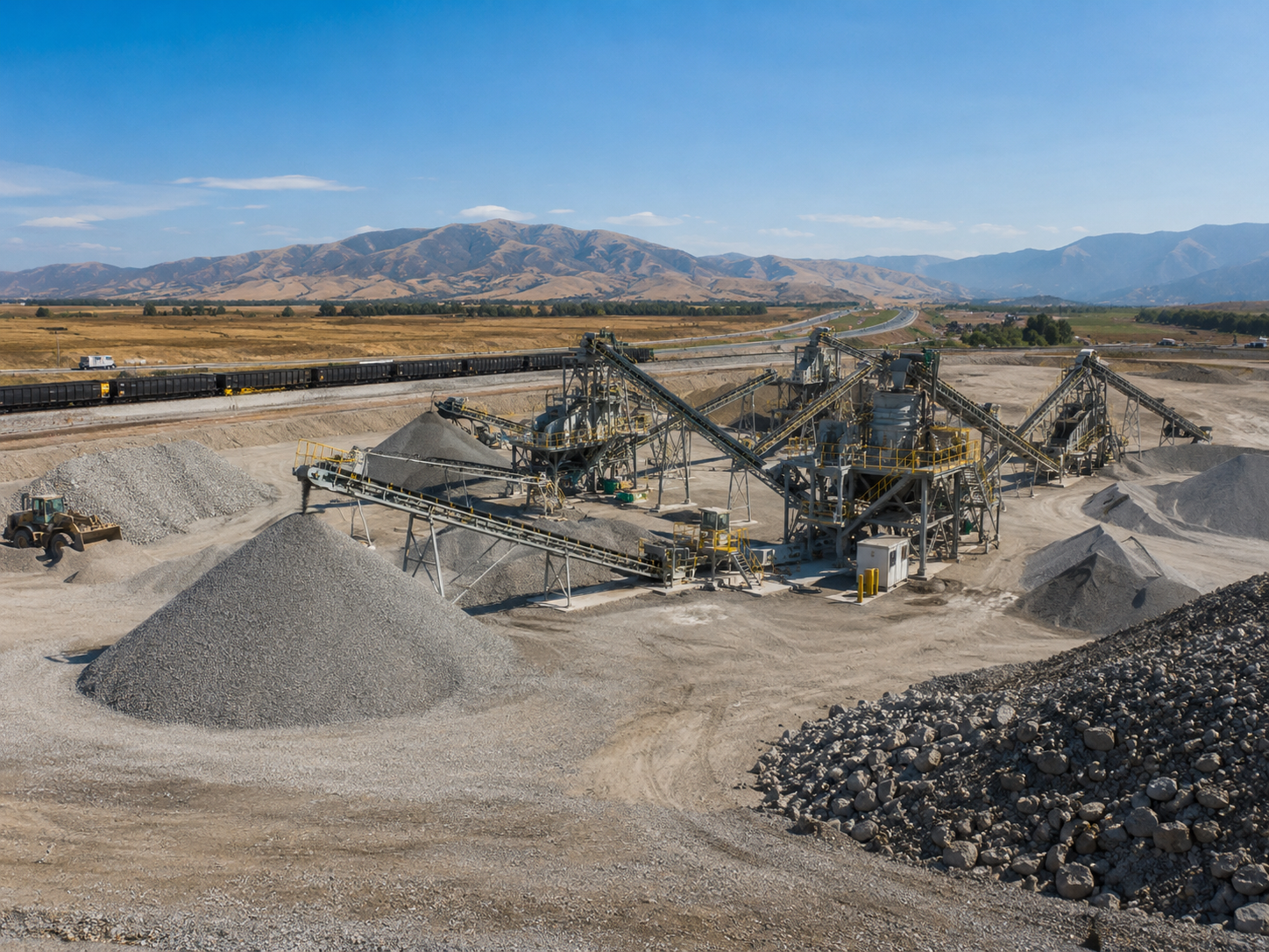 Fine crusher for highway and railway aggregate production, crushed stone processing, and road construction