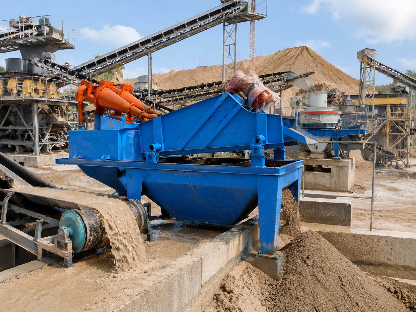 Fine sand recovery machine for manufactured sand processing, fine particle recovery, sand grading, and fineness modulus adjustment