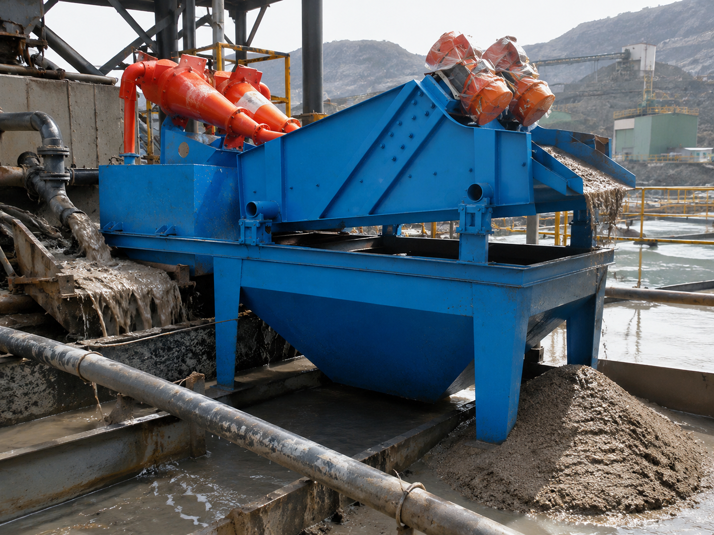 Fine sand recovery machine for mine tailings recovery, tailings slurry treatment, fine particle recycling, and beneficiation plants