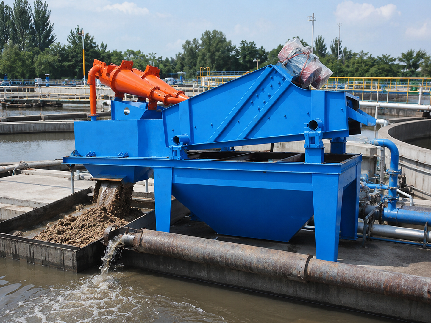Fine sand recovery machine for wastewater treatment, reusable material recovery, sand washing wastewater, and discharge reduction