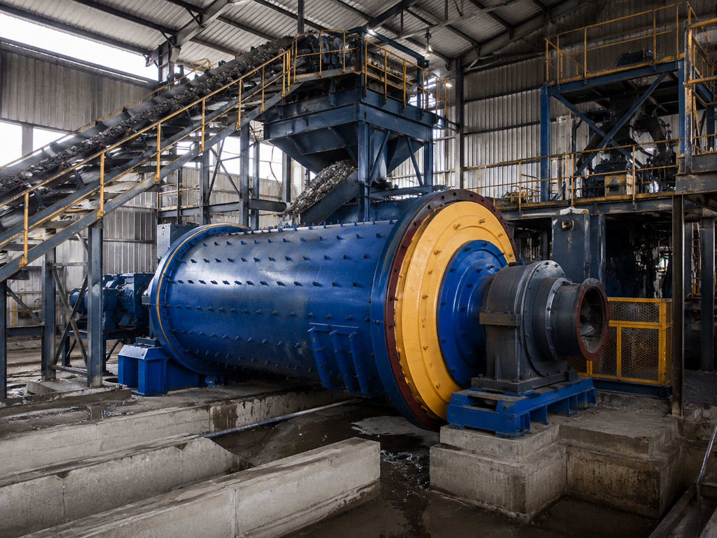 Grate type ball mill for ore beneficiation plants, iron ore, copper ore, gold ore, silver ore, and lead zinc ore grinding