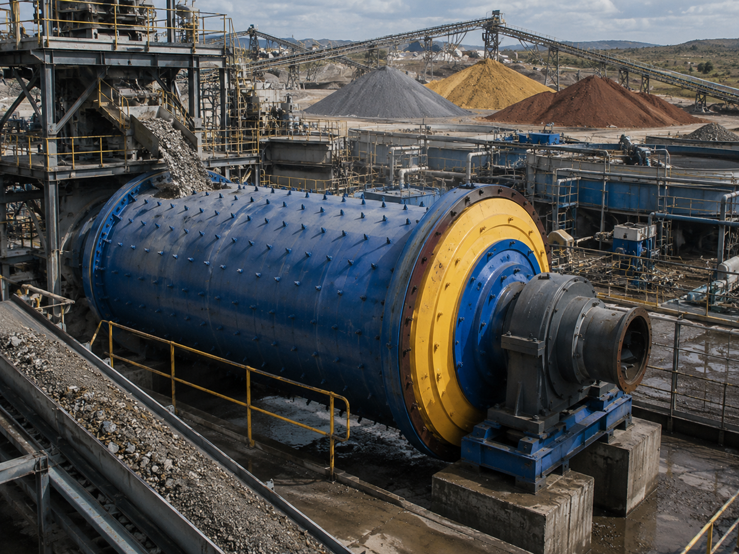 Grate type ball mill for primary grinding of gold ore copper ore iron ore lead zinc ore and mineral beneficiation plants