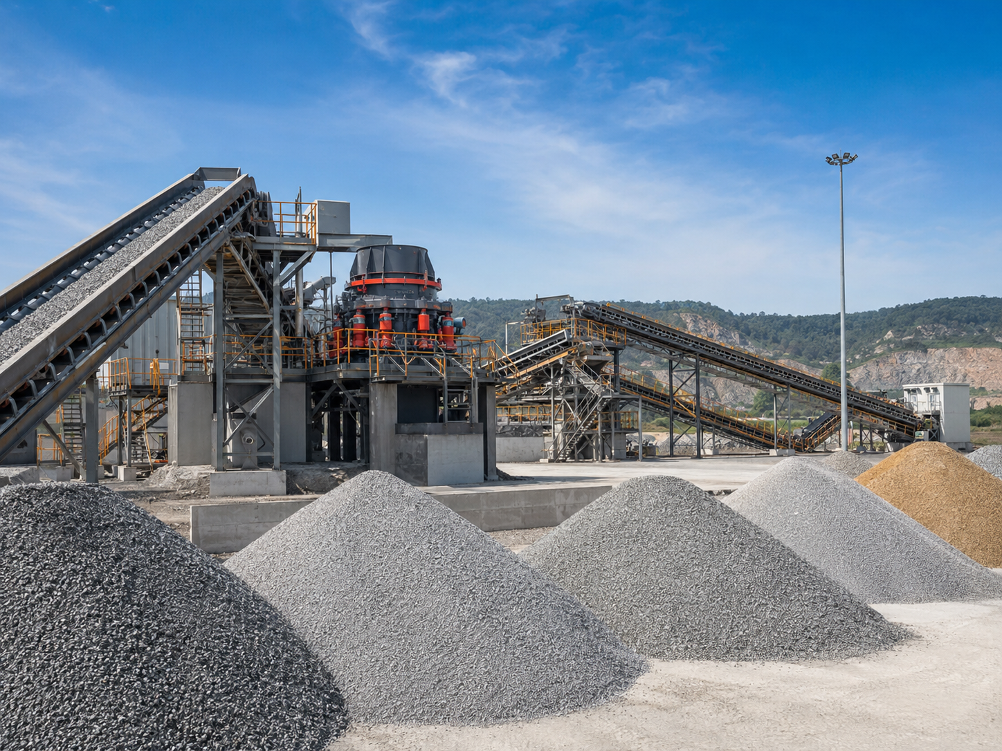 HP multi-cylinder hydraulic cone crusher for aggregate production and stone crushing production lines