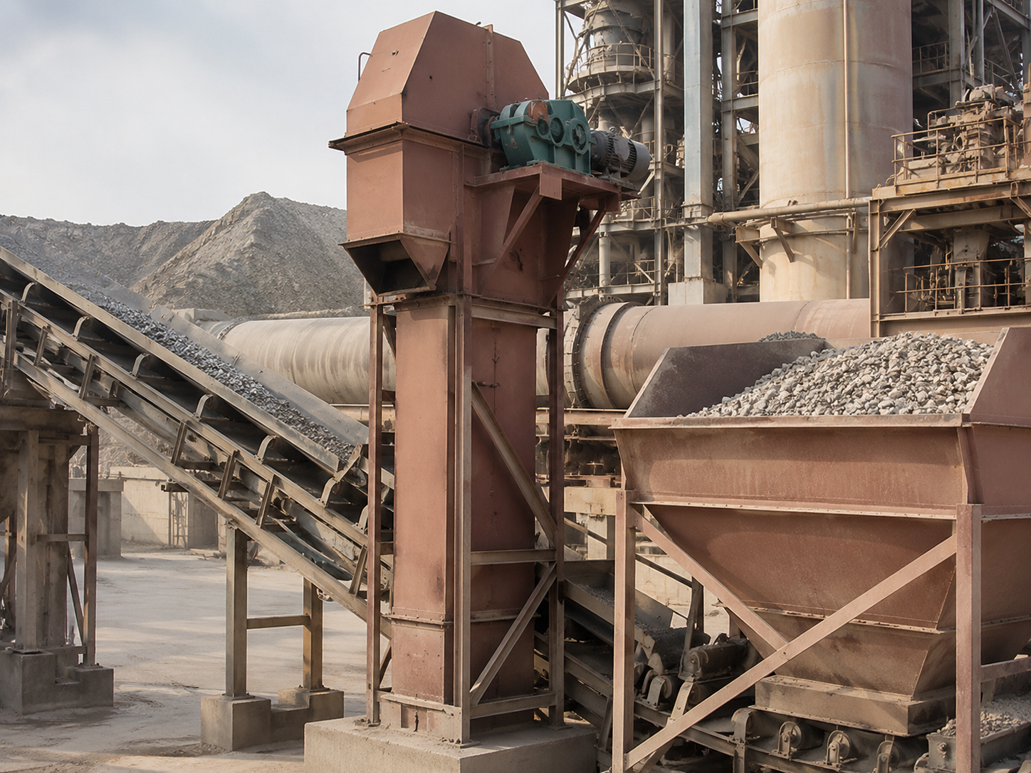 NE plate chain bucket elevator for building material production lines, limestone, clinker, slag, and cement raw materials