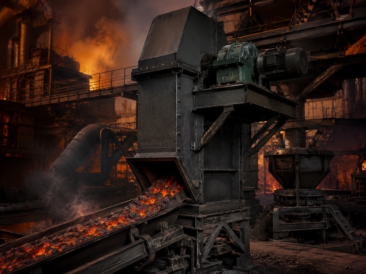 NE plate chain bucket elevator for heavy-duty vertical lifting of hot clinker, slag, limestone, cement raw materials, and abrasive materials