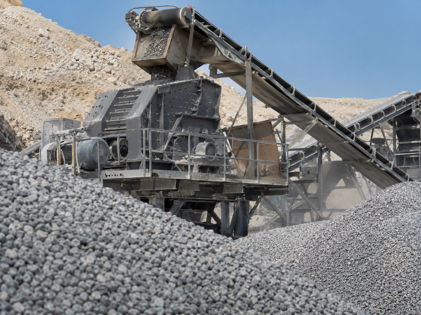 PF series impact crusher for secondary crushing of concrete aggregates, asphalt aggregates, limestone, and dolomite