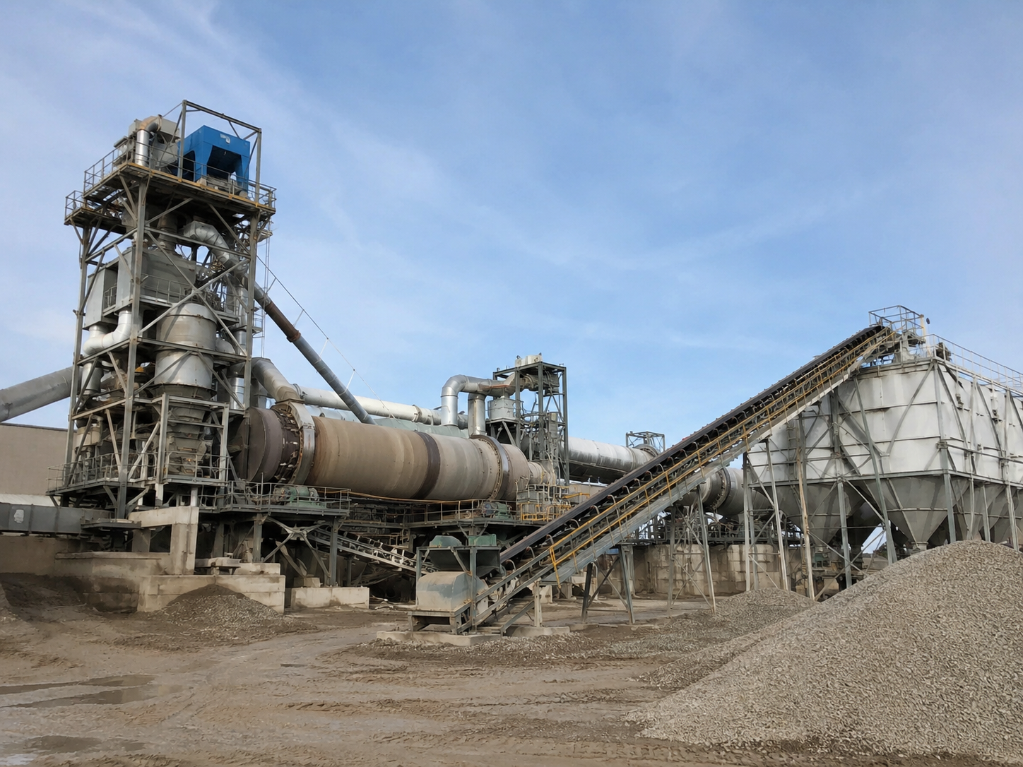 River sand dryer for building material production, construction aggregate drying, and cement material processing