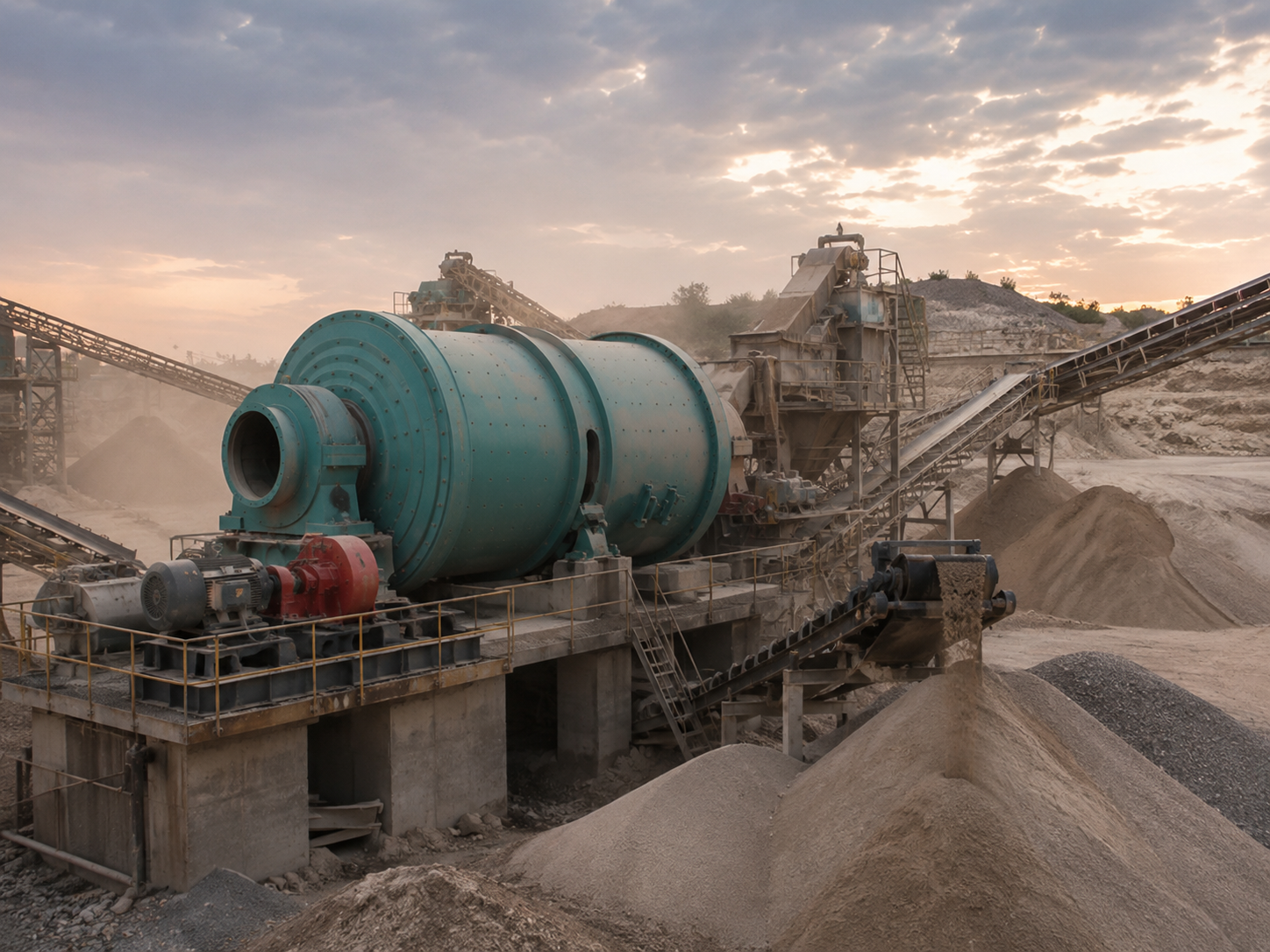 Rod mill for artificial sand production, sand making, gravel processing, and uniform particle size control