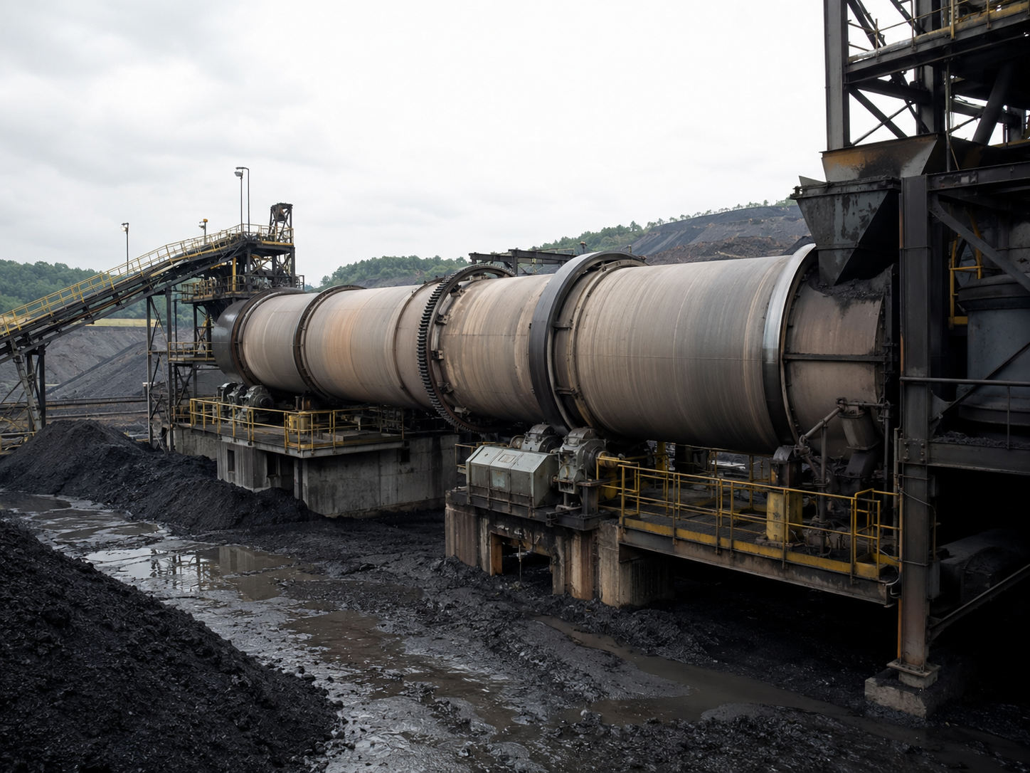 Rotary drum dryer for coal slime slag clay limestone mineral concentrate and industrial bulk material drying