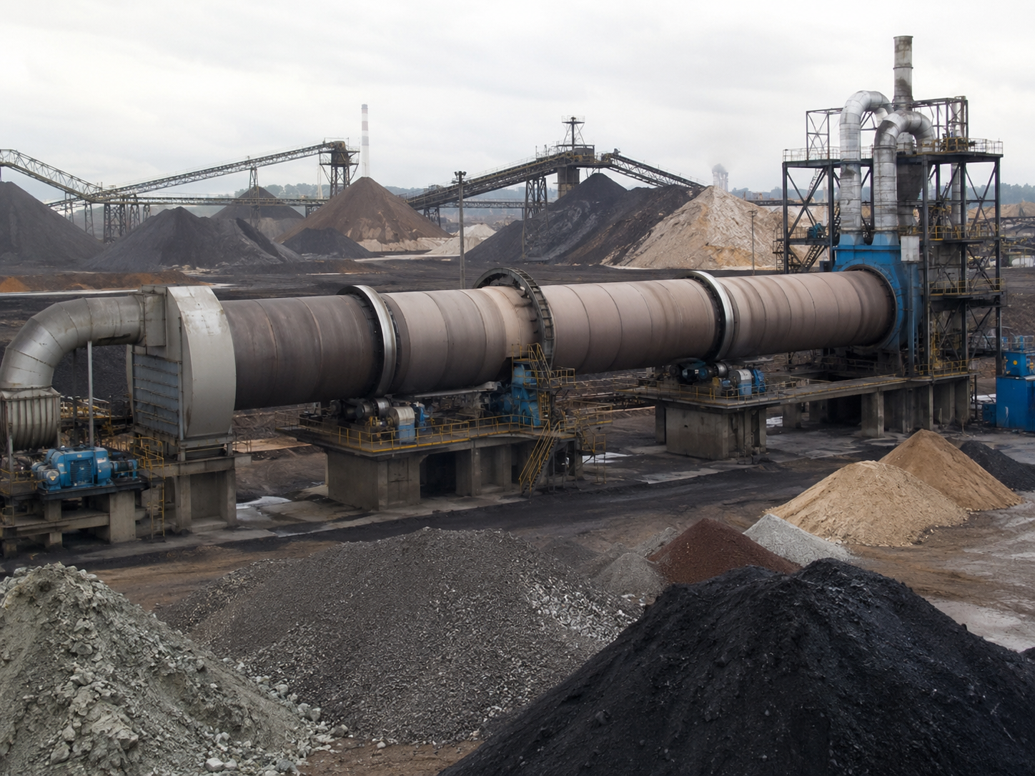 Rotary drum dryer for mining concentrate drying, magnetic concentrate, flotation concentrate, and non-metallic ore concentrate
