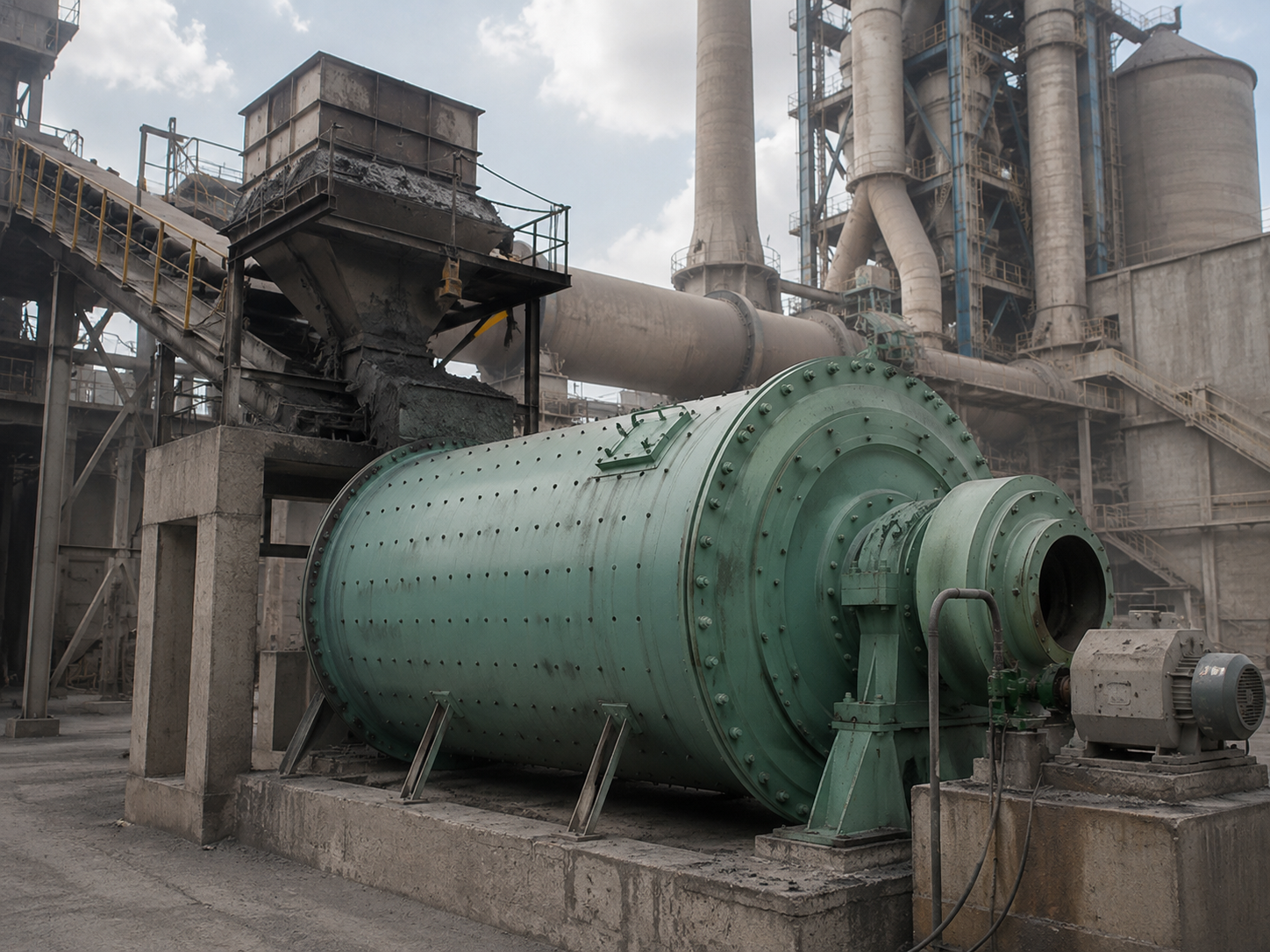 Steel ball coal mill for cement plant coal preparation, raw coal grinding, pulverized coal production, and kiln combustion systems