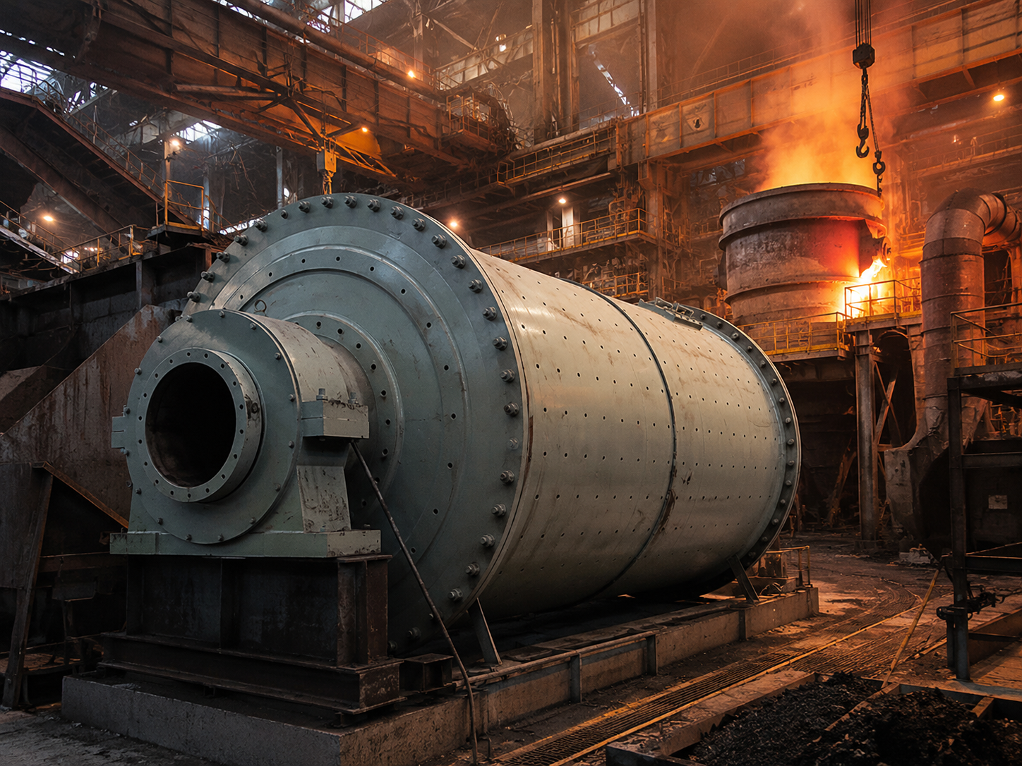 Steel ball coal mill for metallurgical industry, coal powder preparation, sintering, smelting, and furnace processes