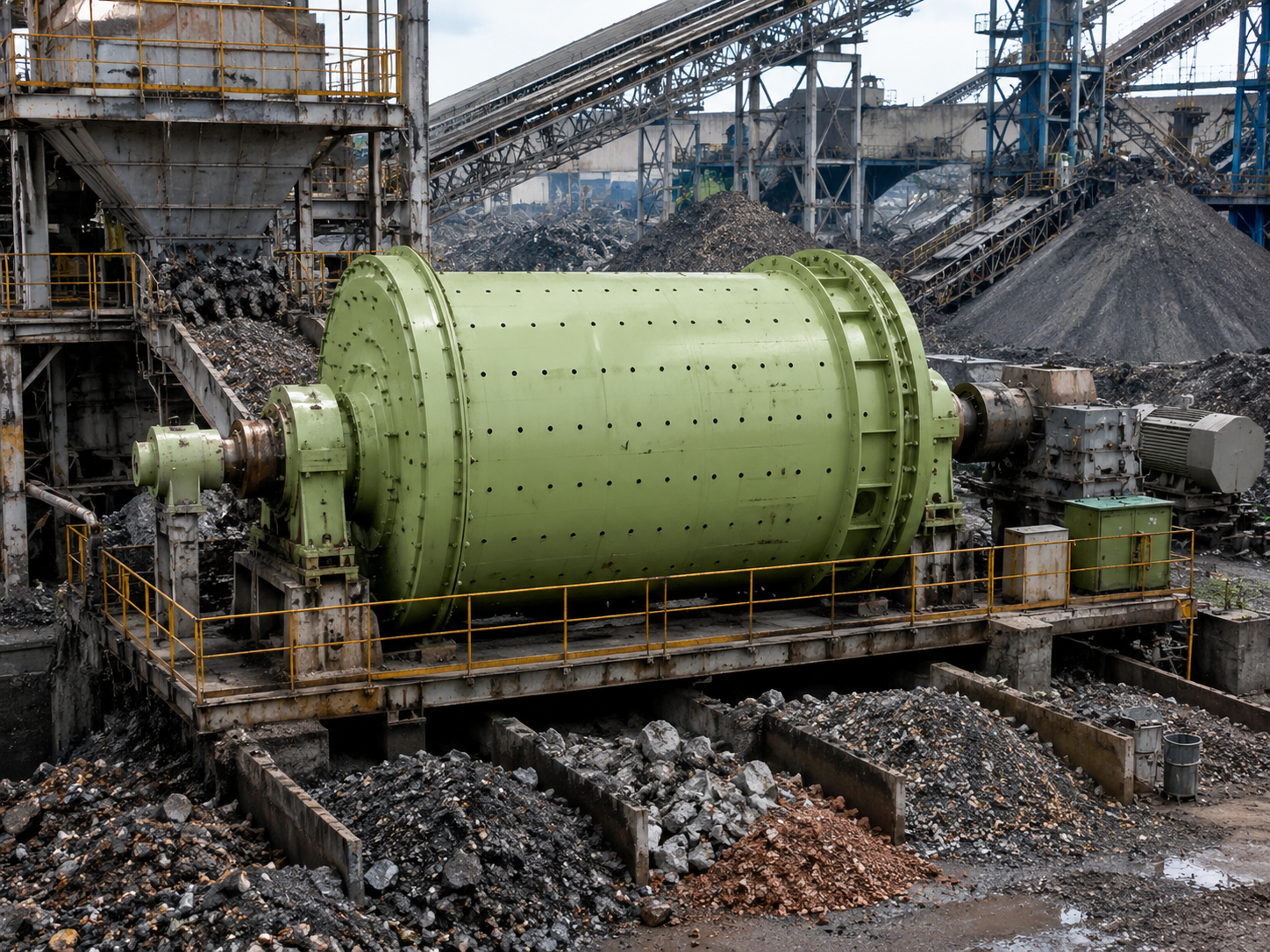 Steel slag rod mill for metallurgical residue recycling, ironmaking slag, steelmaking slag, copper slag, and nickel slag grinding