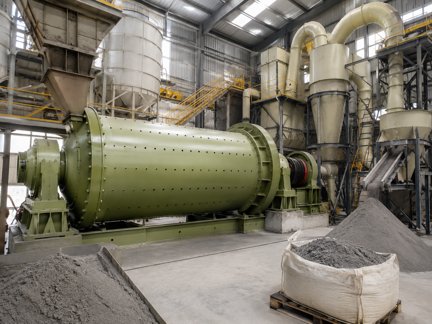 Steel slag rod mill for slag powder production, cement additives, building materials, and industrial slag processing