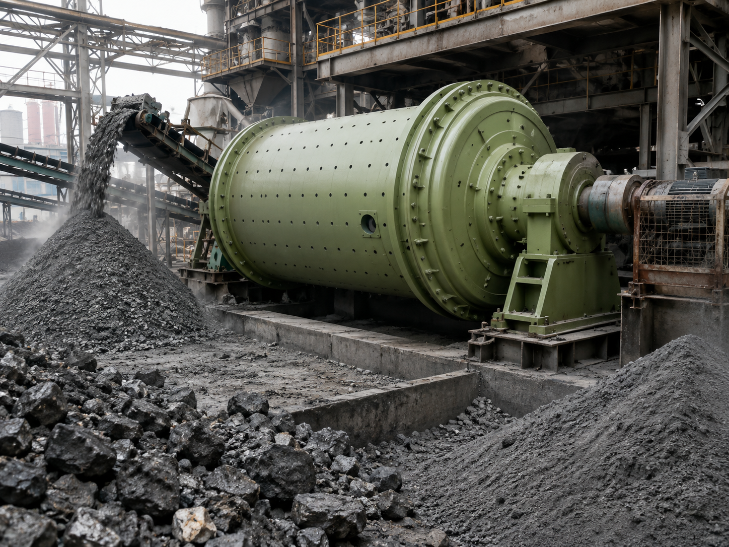 Steel slag rod mill for steel slag grinding, converter slag, electric furnace slag, and blast furnace slag processing
