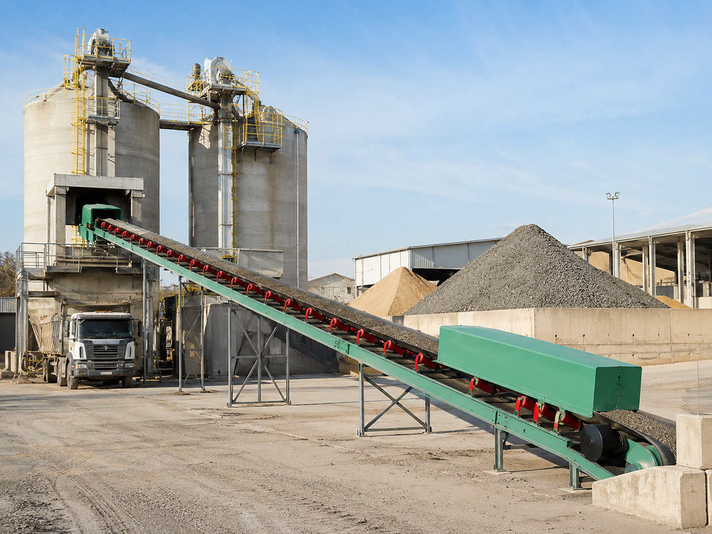 TD belt conveyor for loading station material transfer, stockyard conveying, warehouse handling, silo feeding, and storage yard transport
