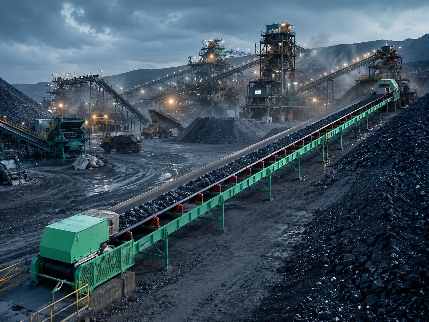 TD belt conveyor for mining ore transport, mineral material conveying, slag handling, and bulk solid transfer