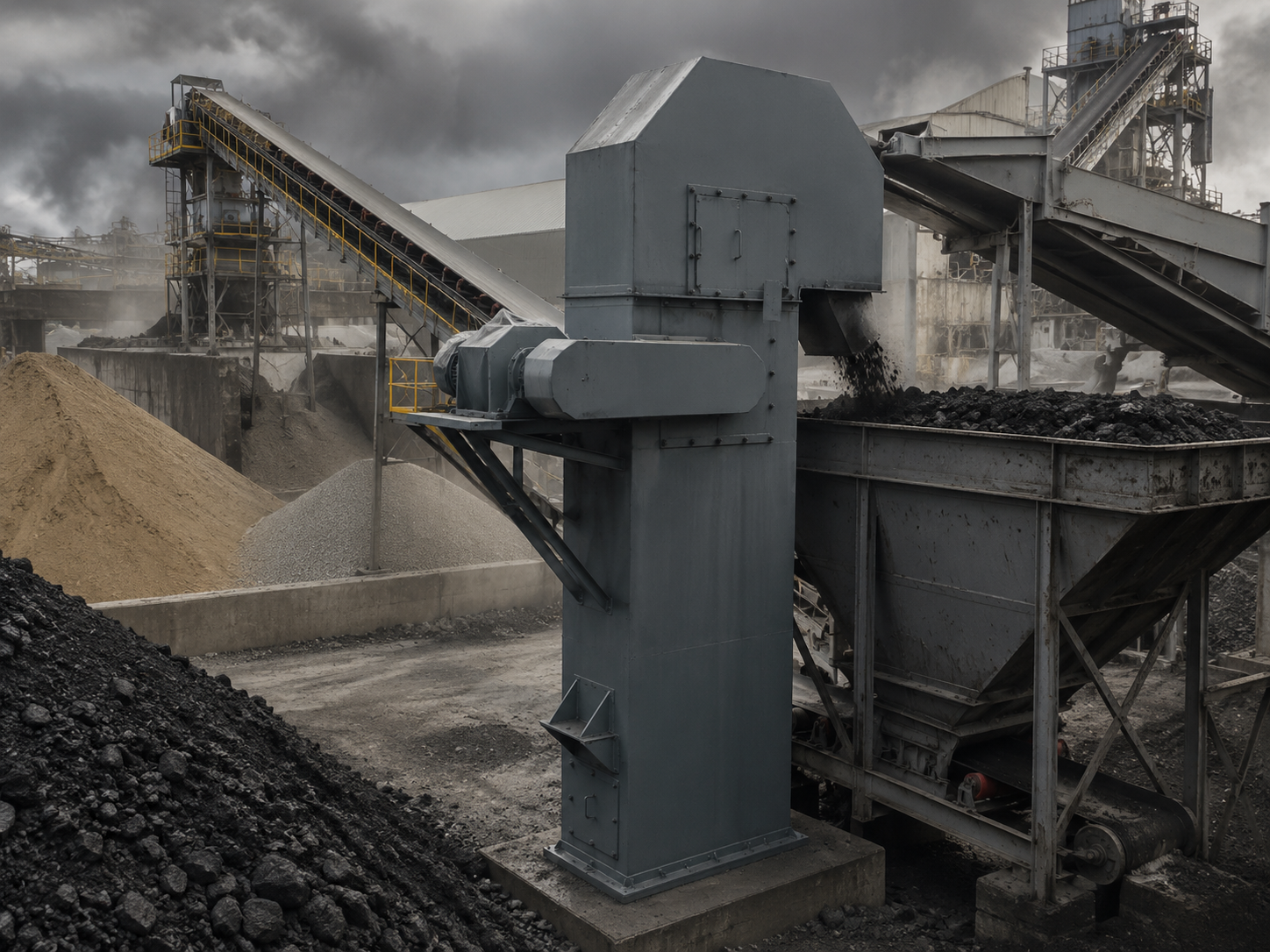 TD type bucket elevator for coal sand limestone handling, coal processing, sand production lines, and bulk material storage systems