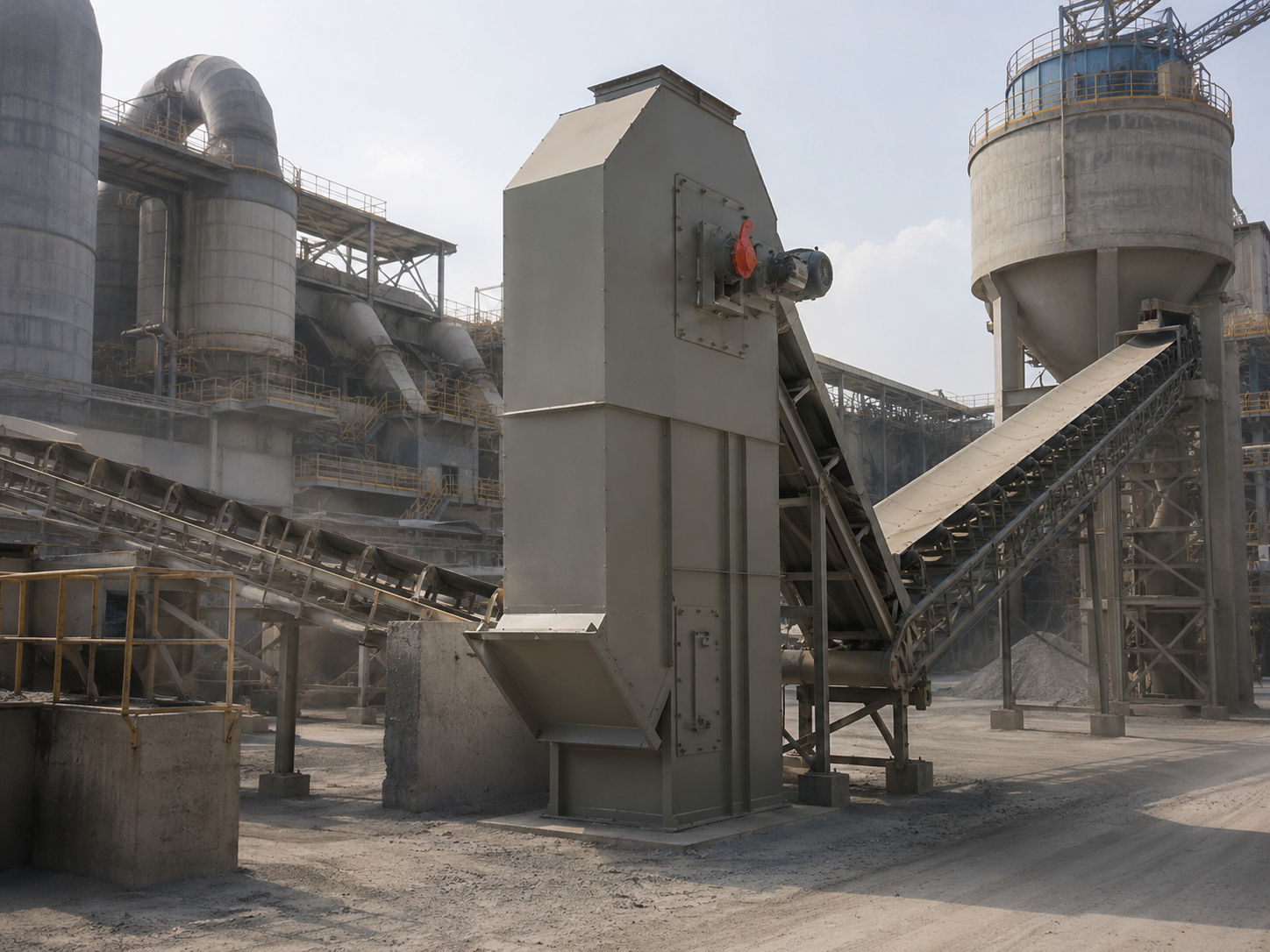 TH bucket elevator for cement plant clinker lifting, fly ash conveying, limestone, slag, and raw meal vertical transport