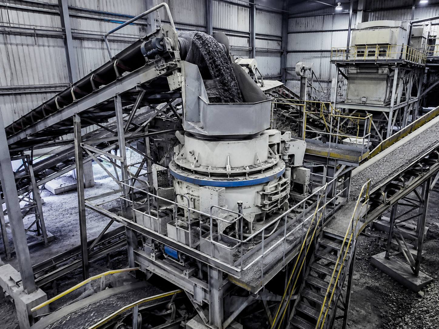 VSI vertical shaft impact crusher for mining fine crushing of ores minerals and refractory materials