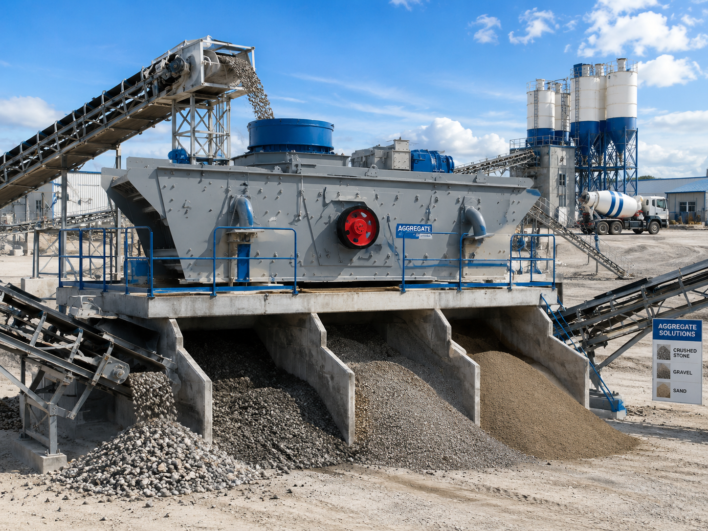 YA series circular vibrating screen for aggregate production line, sand screening, gravel classification, and crushed stone processing