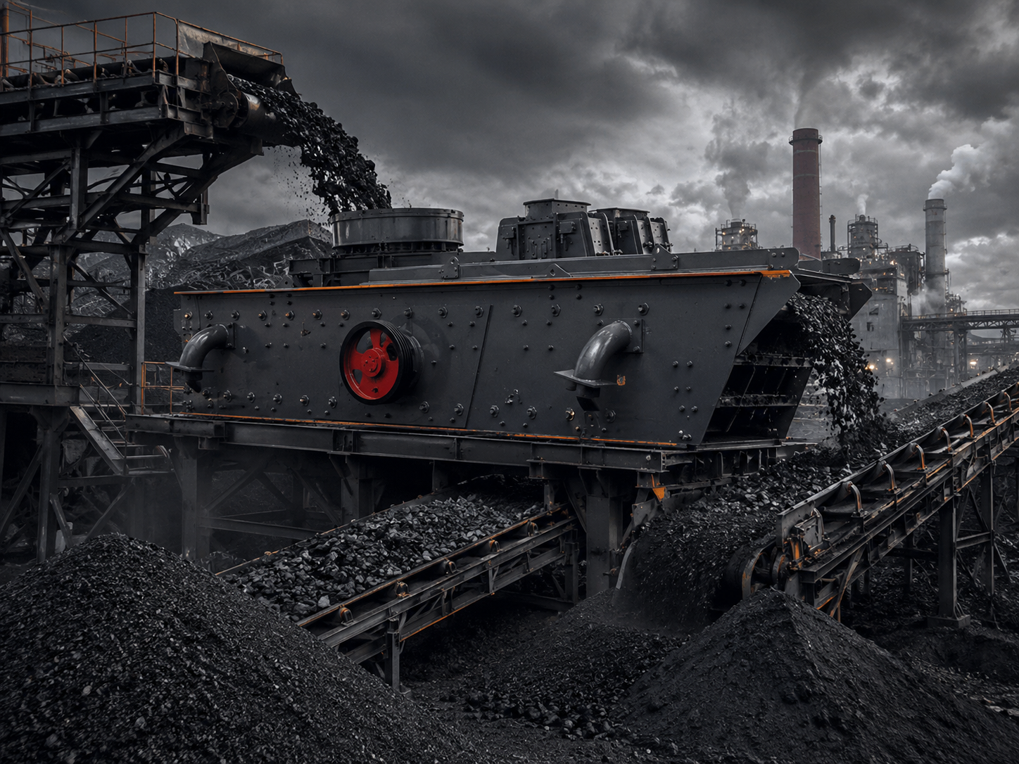 YA series circular vibrating screen for coal screening, coal grading, slag separation, and energy industry bulk material classification
