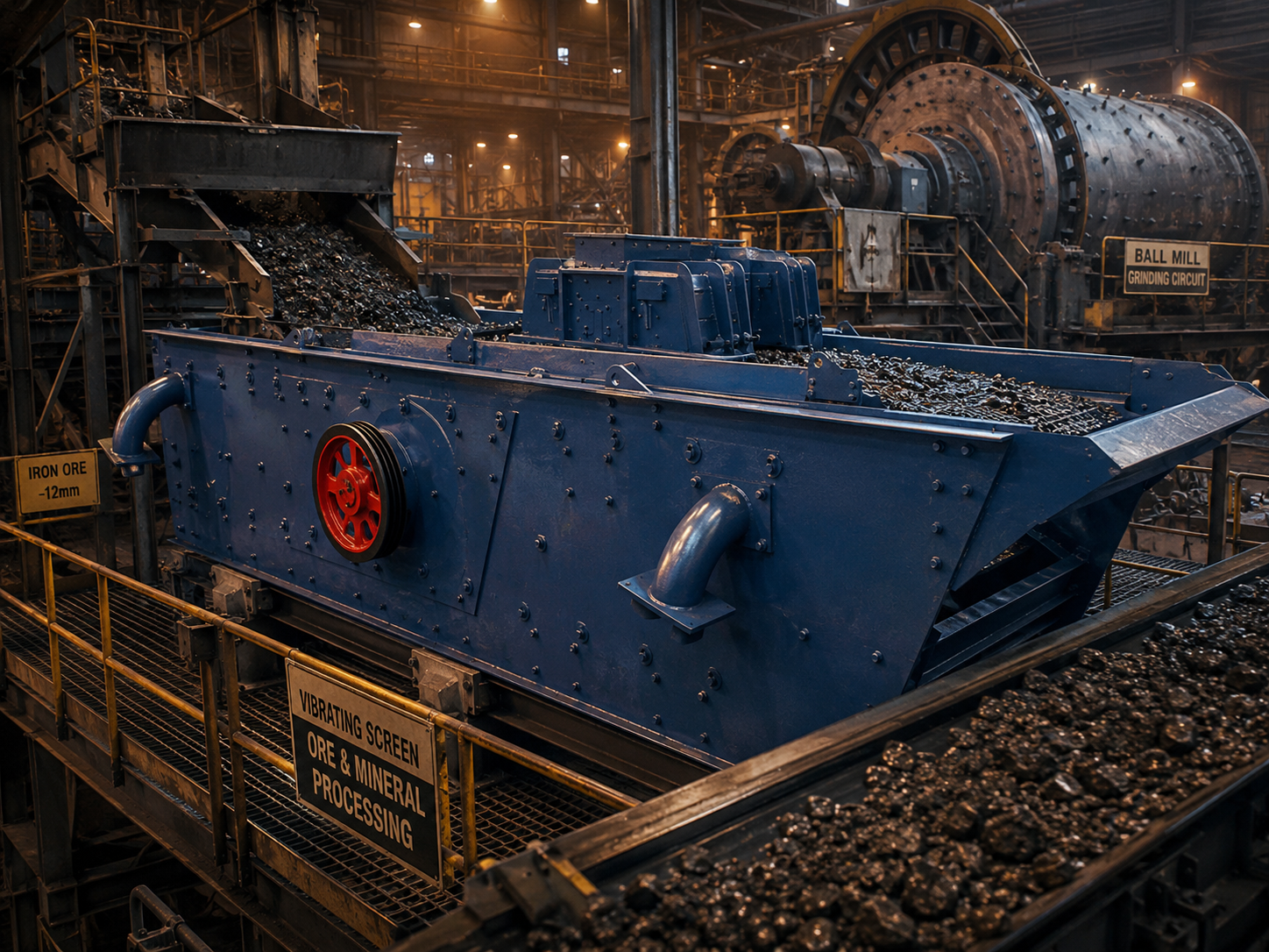 YA series circular vibrating screen for mining ore screening, iron ore, copper ore, coal, and mineral processing plants