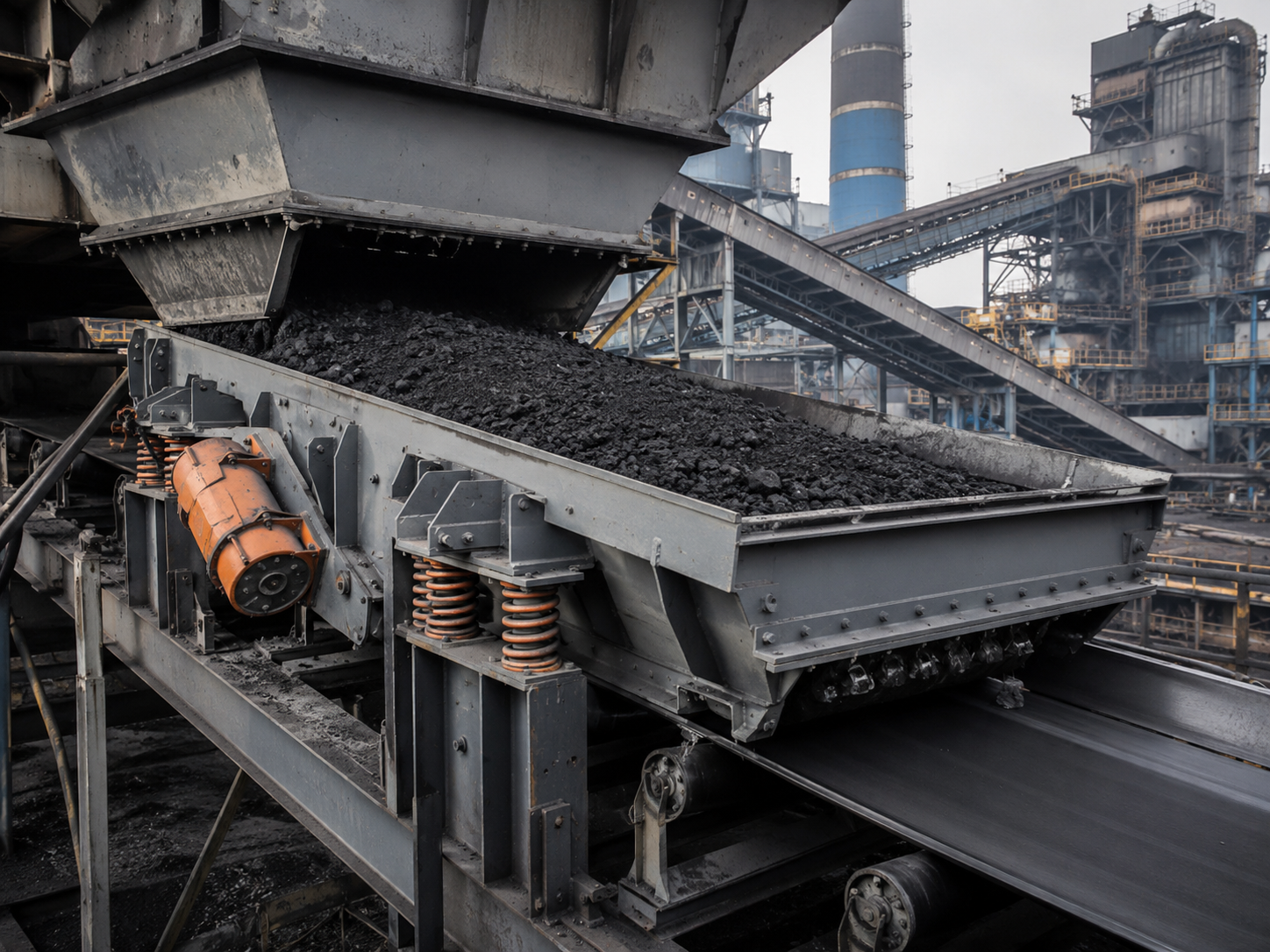 ZG series electromagnetic vibrating feeder for coal processing, power plant bulk material feeding, coal powder, and coal handling systems