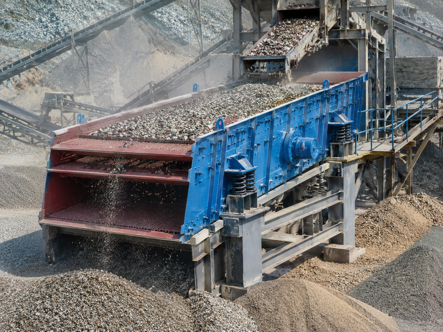 ZK series linear vibrating screen for aggregate screening, sand screening, crushed stone, gravel, and manufactured sand production