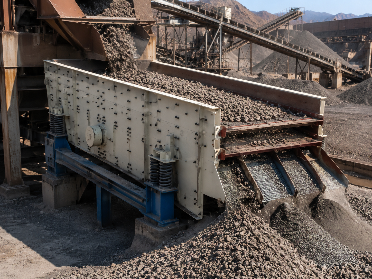 ZK series linear vibrating screen for mining ore classification, iron ore, copper ore, gold ore, and mineral particle screening
