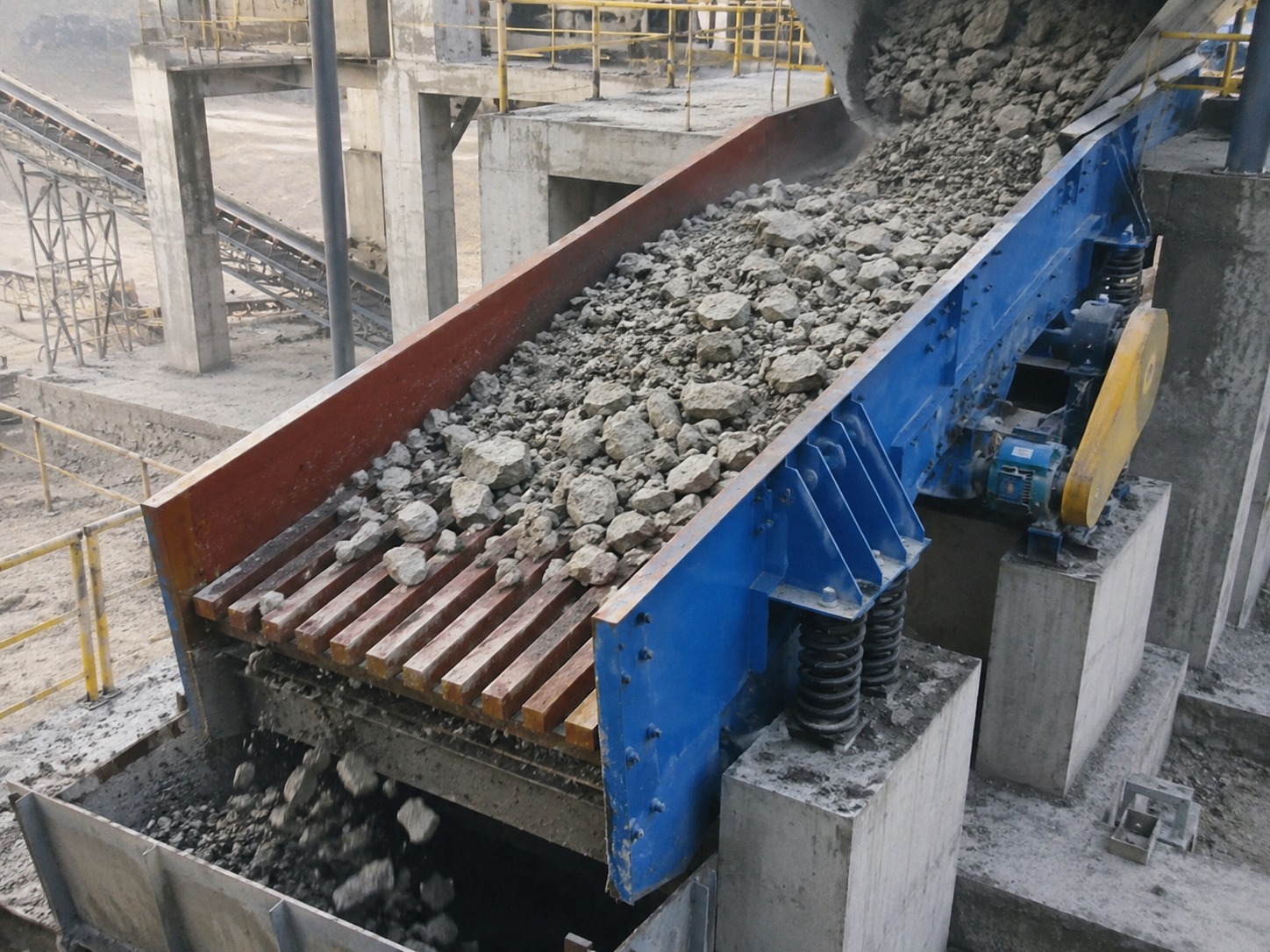 ZSW series vibrating feeder for cement plant, coal processing, metallurgy, limestone, clinker, coal, sand, and bulk solid feeding