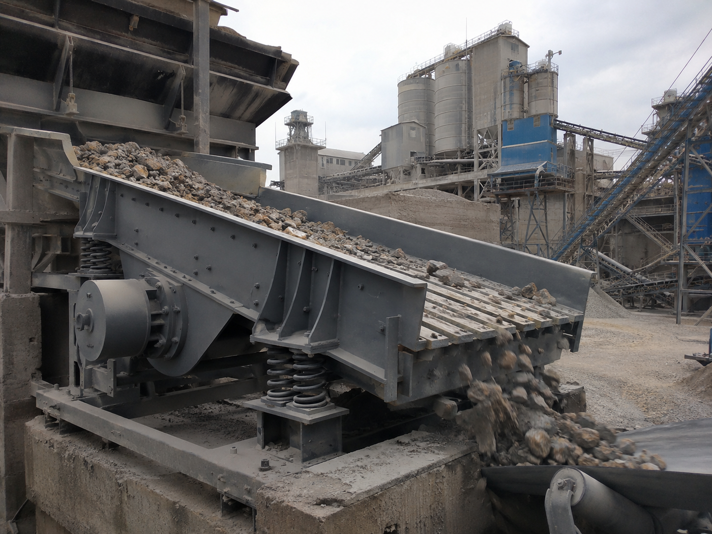 ZSW vibrating feeder for cement plant, coal processing, limestone, clinker, sand, and industrial bulk material feeding