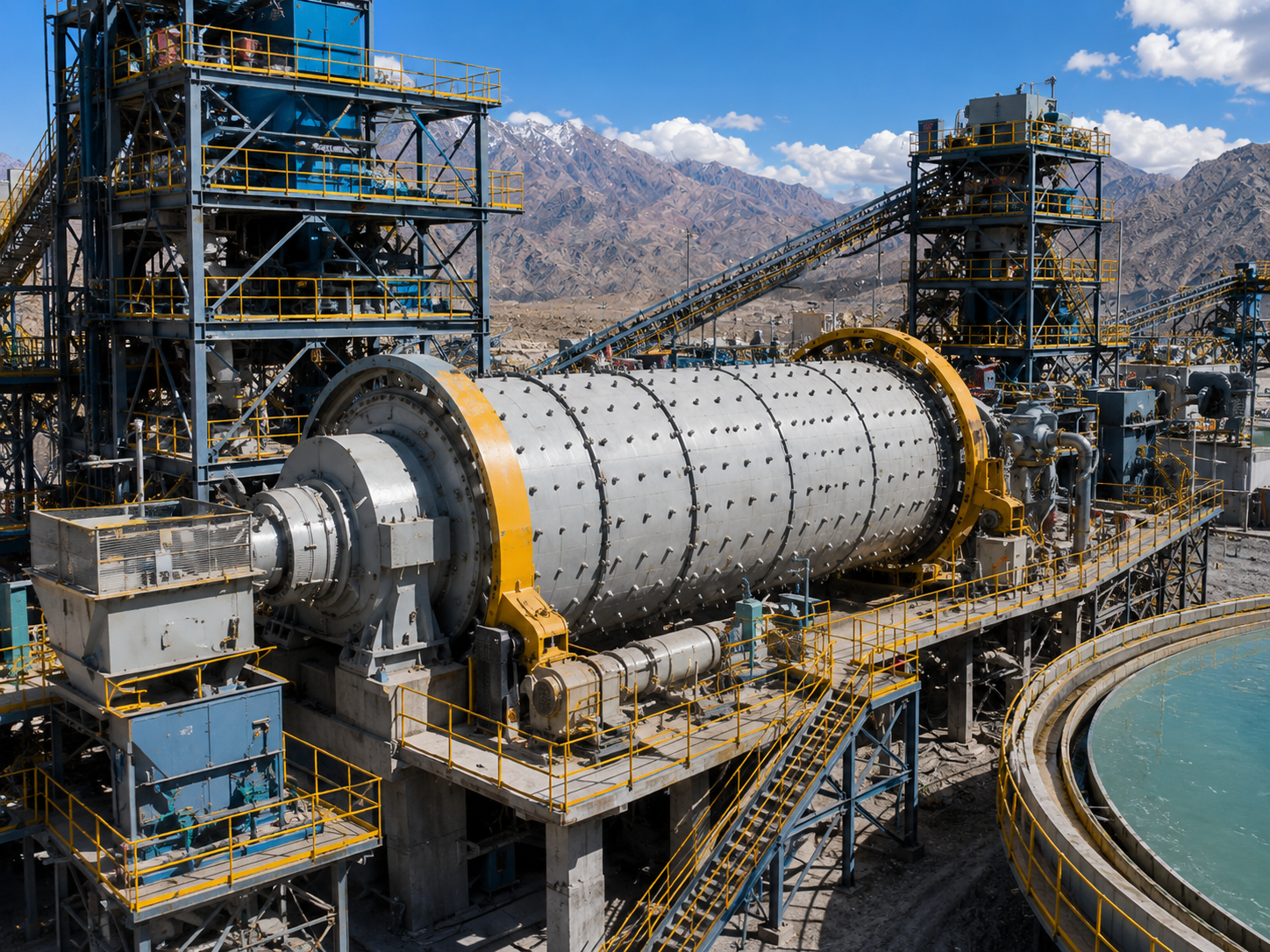 Whole plant overview of 10–280 T/H mineral processing equipment line in Peru