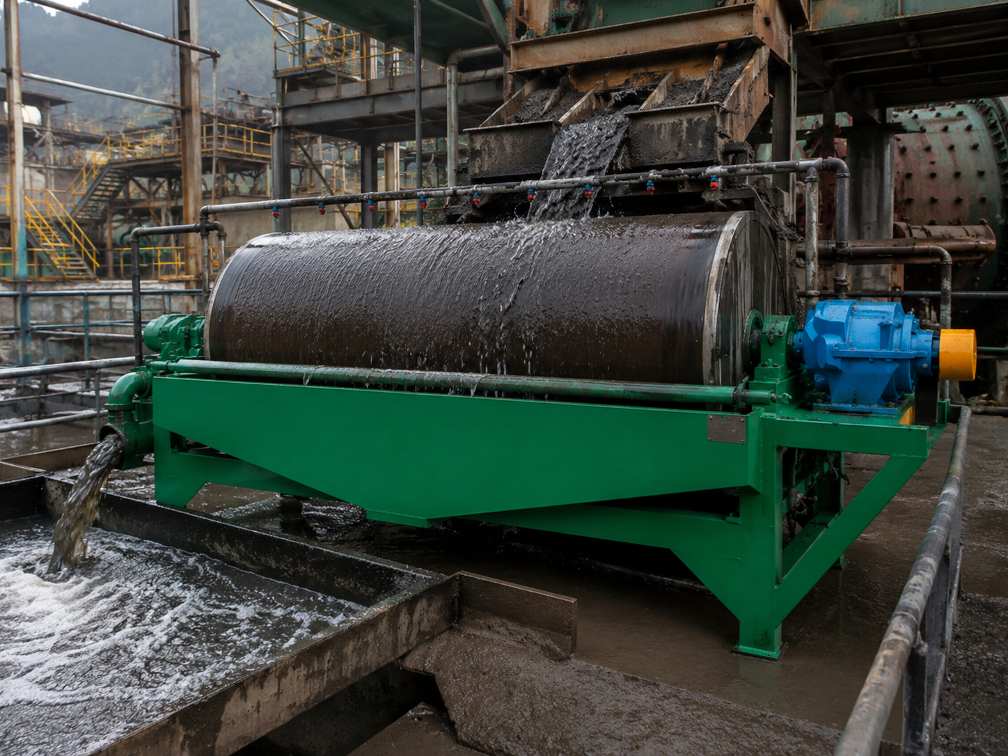 CTB magnetic separator for iron ore beneficiation, magnetite recovery, wet magnetic separation, and concentrate grade improvement