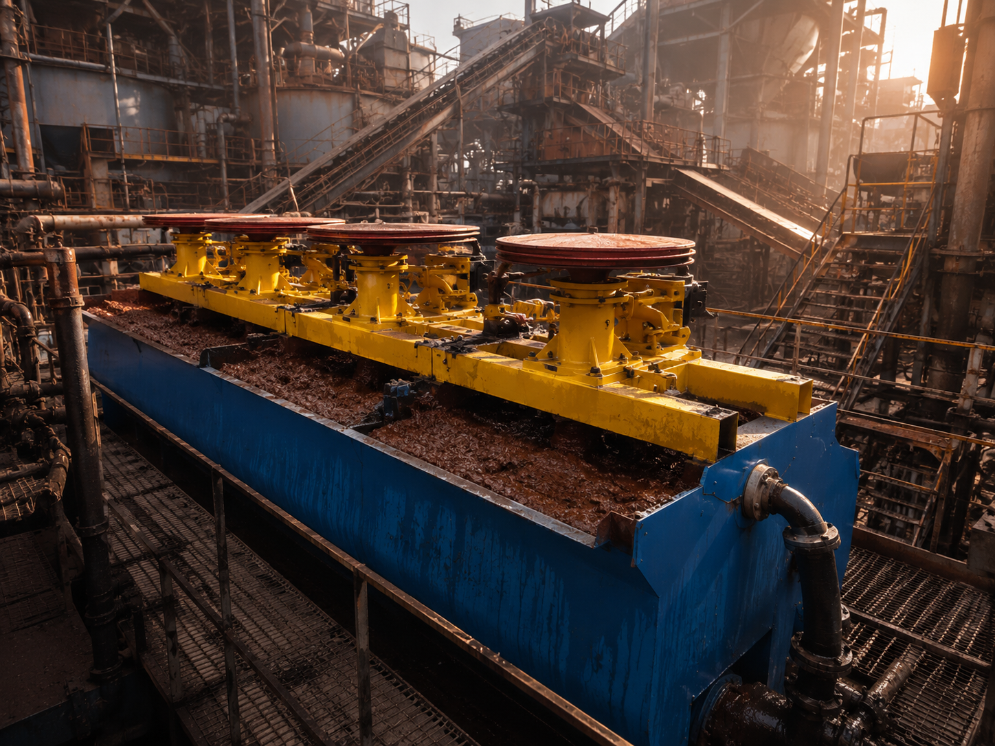 KYF flotation machine for iron ore manganese ore flotation separation, ferrous metal beneficiation, and mineral slurry treatment