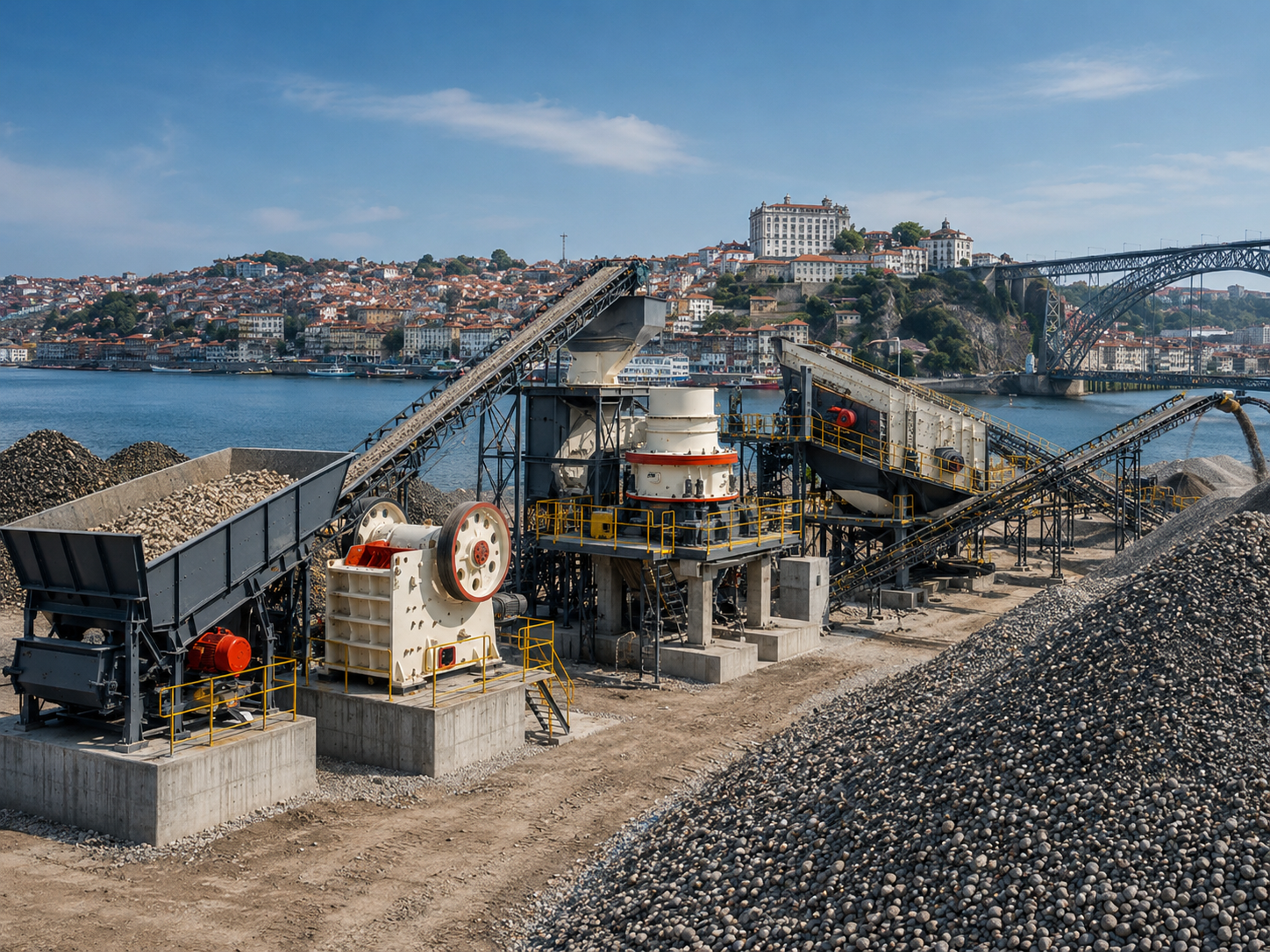 Featured image of 650 TPH pebble crushing production line in Porto Portugal