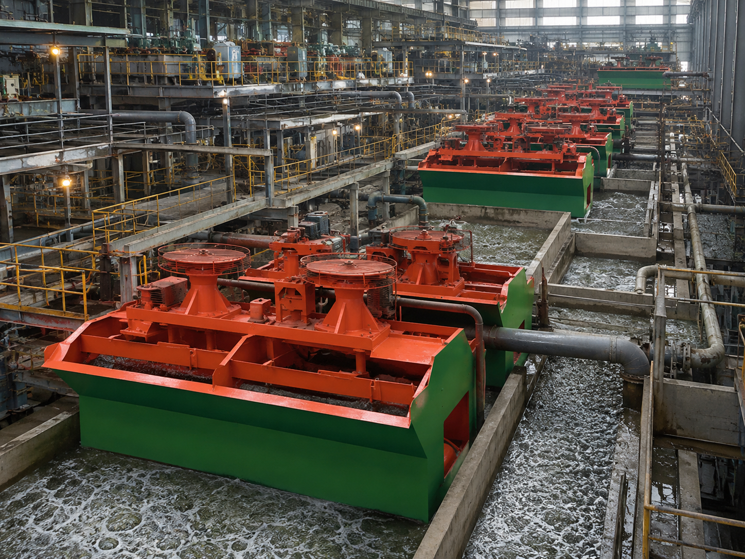 SF flotation machine for roughing cleaning scavenging flotation circuit, mineral recovery, concentrate grade improvement, and tailings control