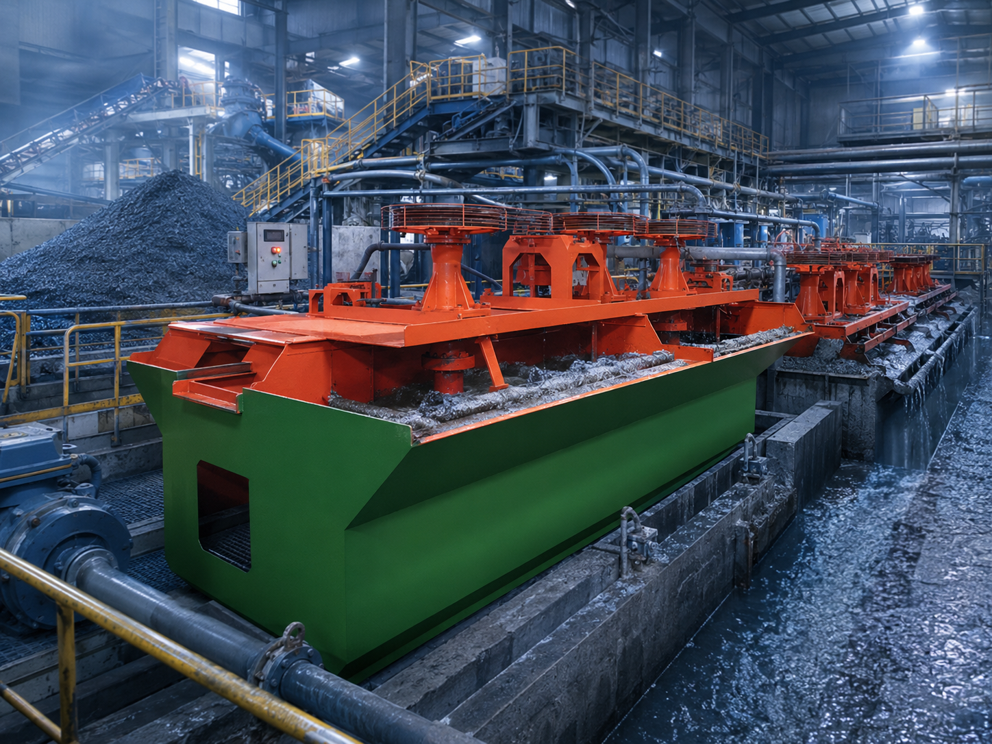 SF flotation machine for lead zinc ore flotation, polymetallic ore processing, sulfide mineral separation, and concentrate recovery