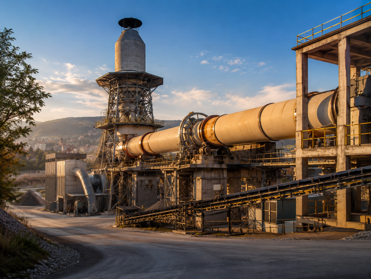 Featured image of rotary drum dryer and calcination process line in Verona Italy