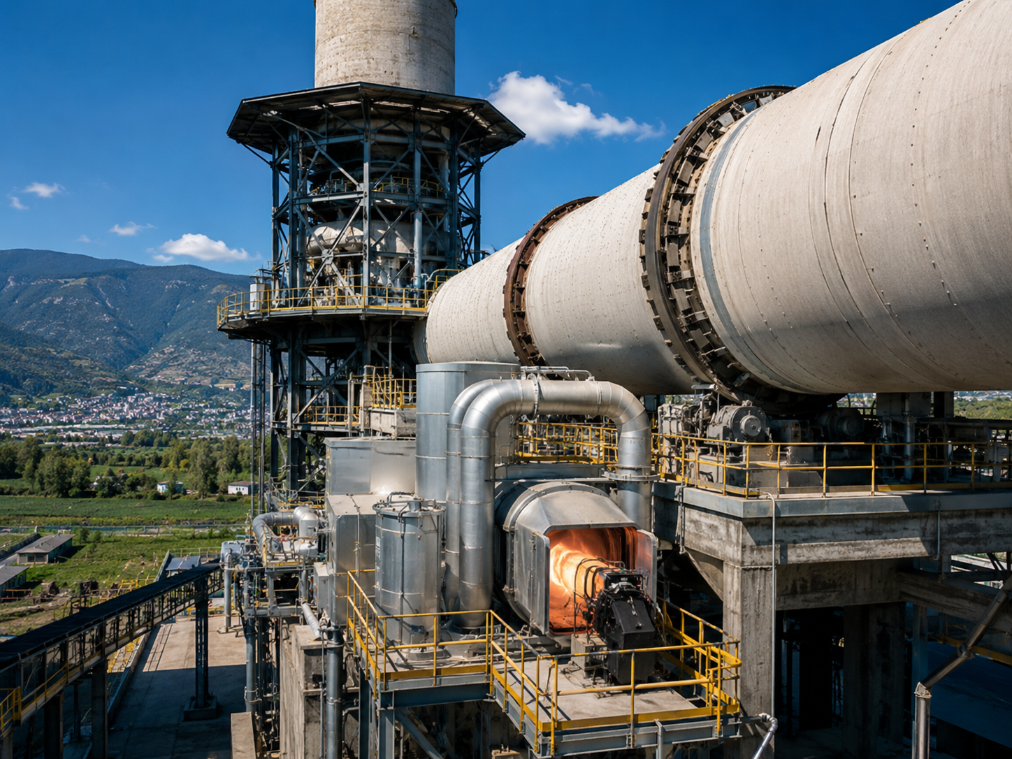 Main body of rotary drum dryer in Verona Italy calcination process line